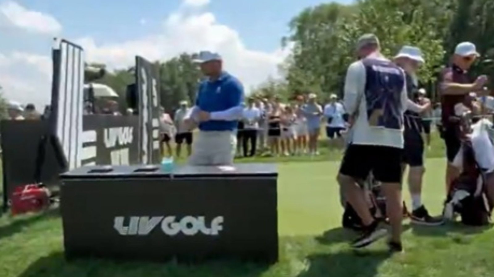 Bryson DeChambeau threw a strop on the 5th tee