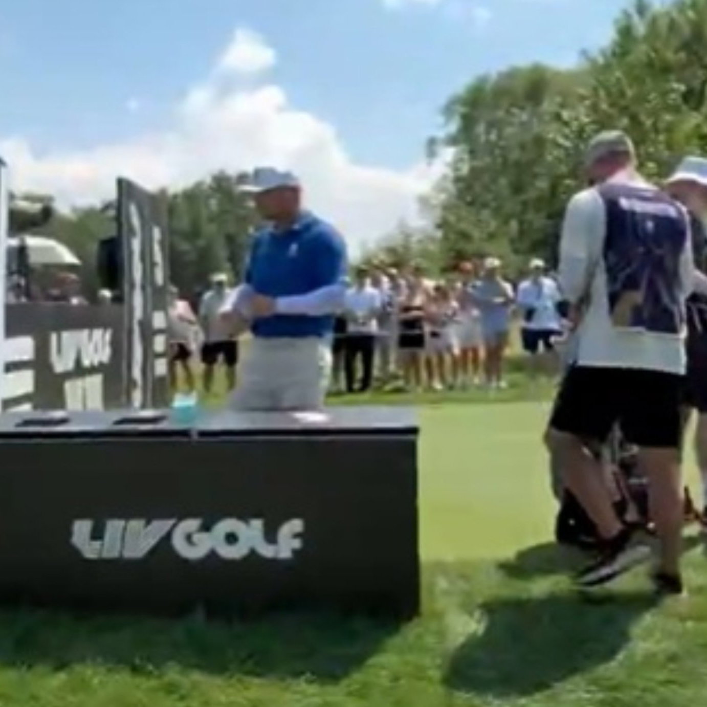 Bryson DeChambeau threw a strop on the 5th tee