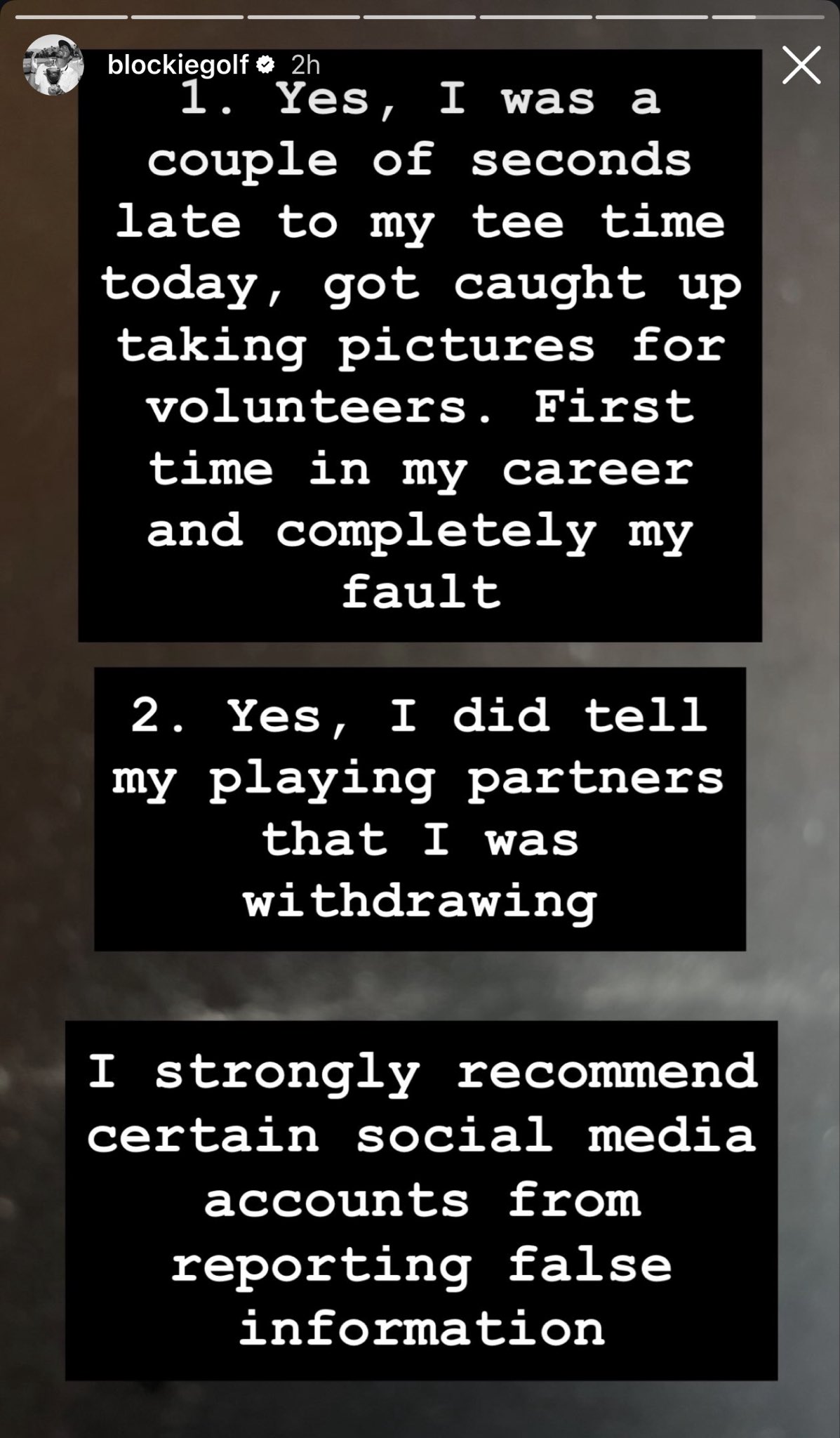 Michael Block's statement