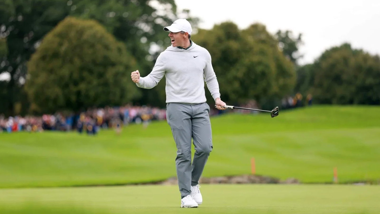 Rory McIlroy with his TaylorMade Spider Tour X. Image: Reuters