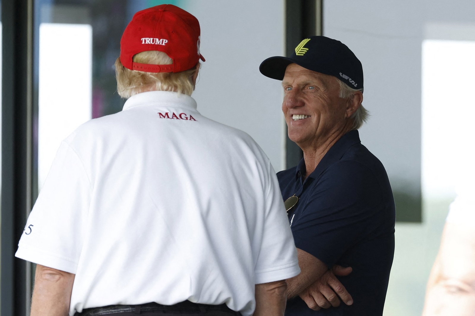 President Donald Trump and Greg Norman