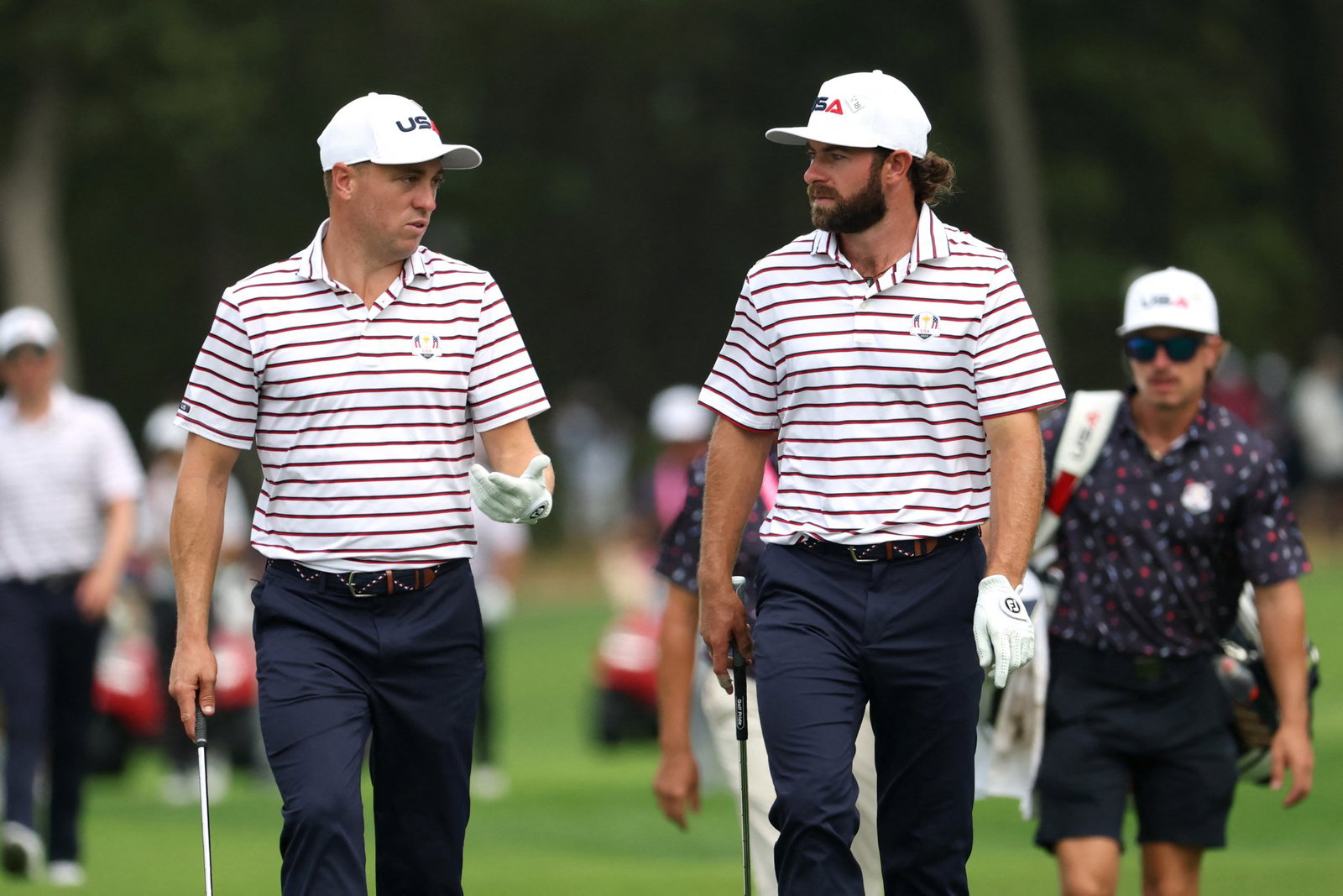 Justin Thomas and Cameron Young