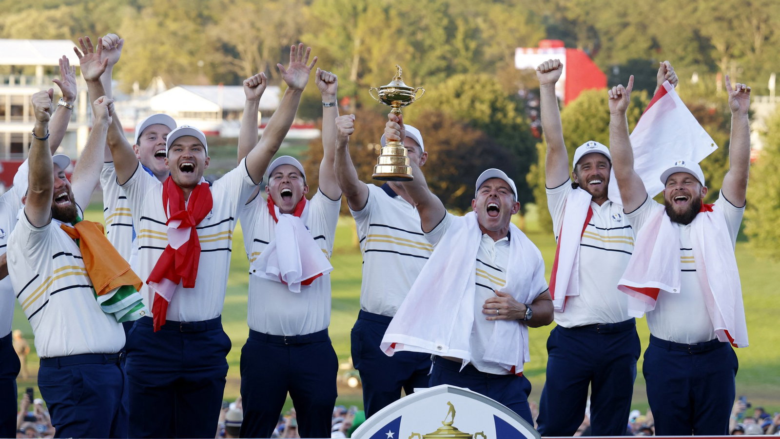 The 2025 European Ryder Cup team celebrates success at Bethpage Black