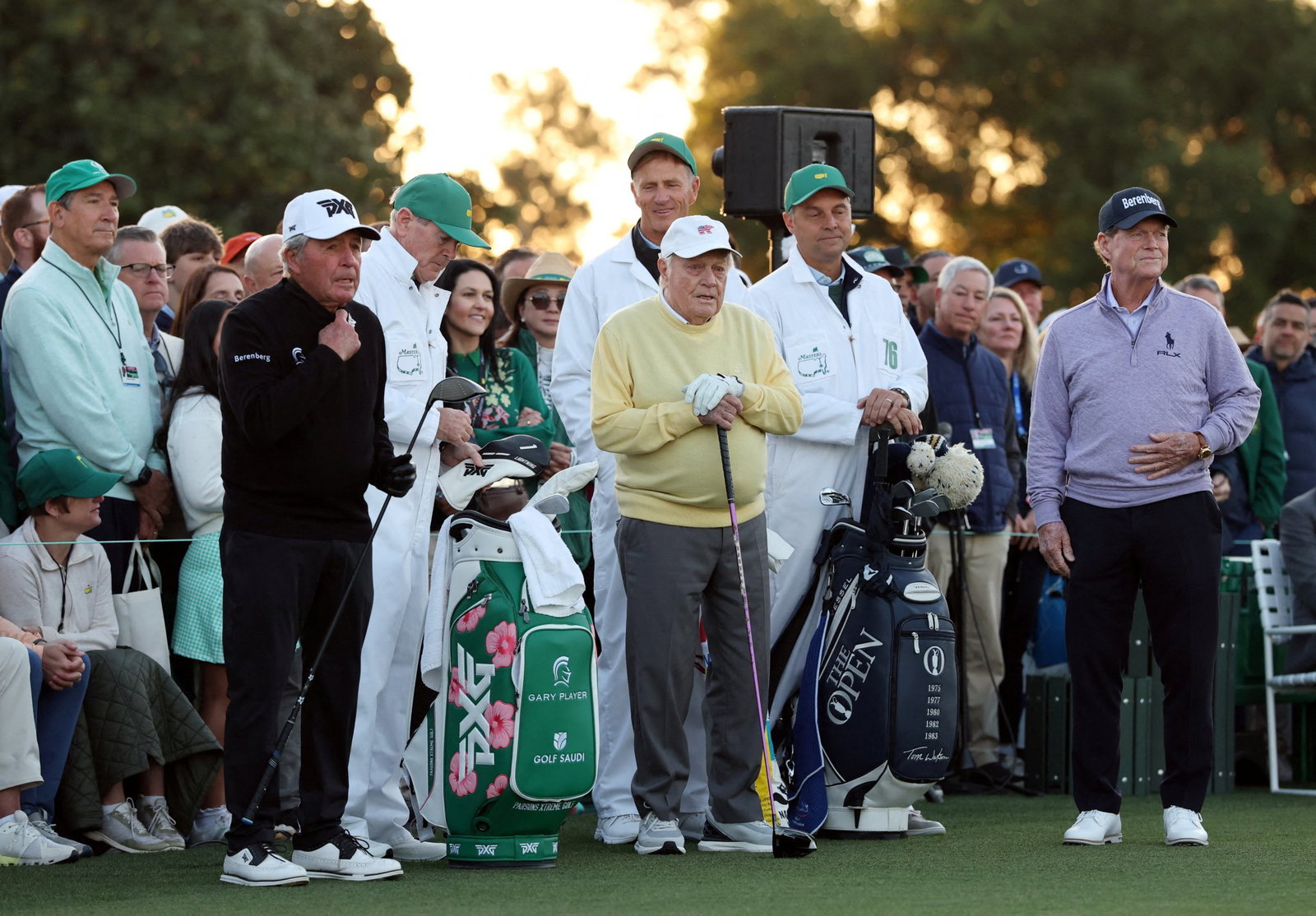 Jack Nicklaus, Gary Player and Tom Watson at the 2026 Masters