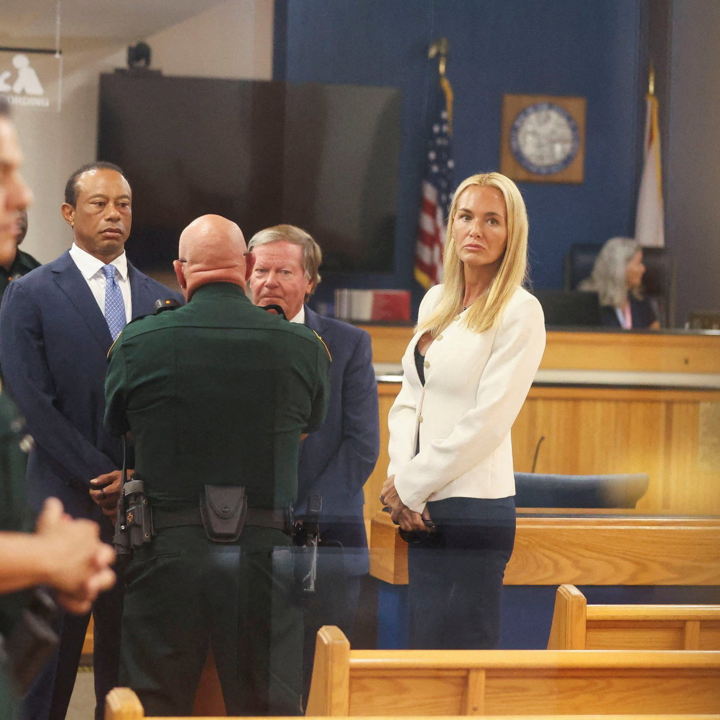 Tiger Woods with girlfriend Vanessa Trump in court Wednesday
