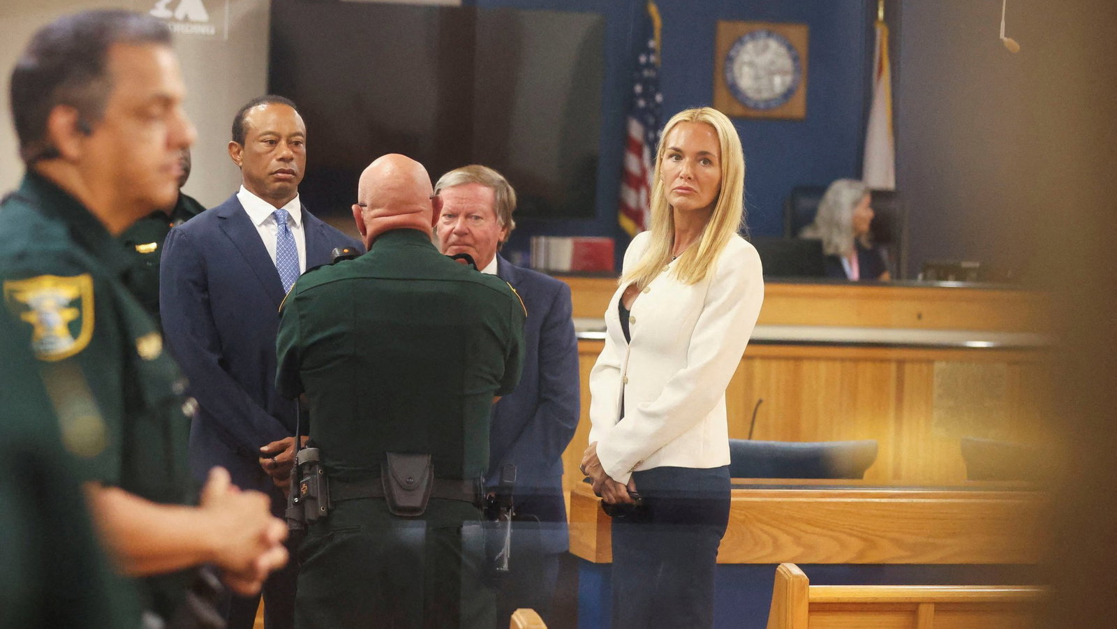 Tiger Woods with girlfriend Vanessa Trump in court Wednesday