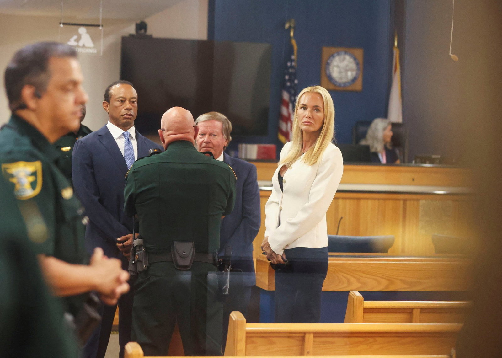 Tiger Woods with girlfriend Vanessa Trump in court Wednesday