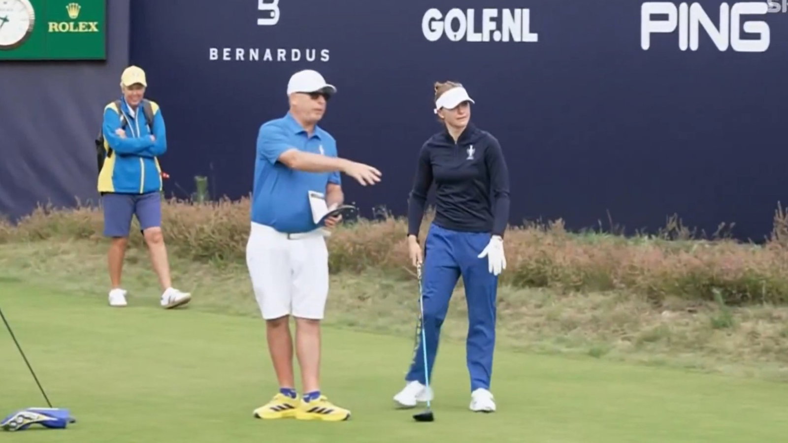 Charley Hull was late to the 1st tee (Sky Sports Golf / X)