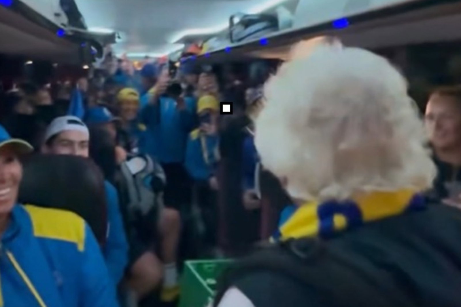 Dame Laura Davies goes large on the party bus! 
