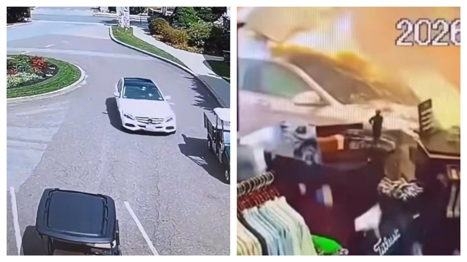 Car ploughs into pro shop at Brae Burn CC