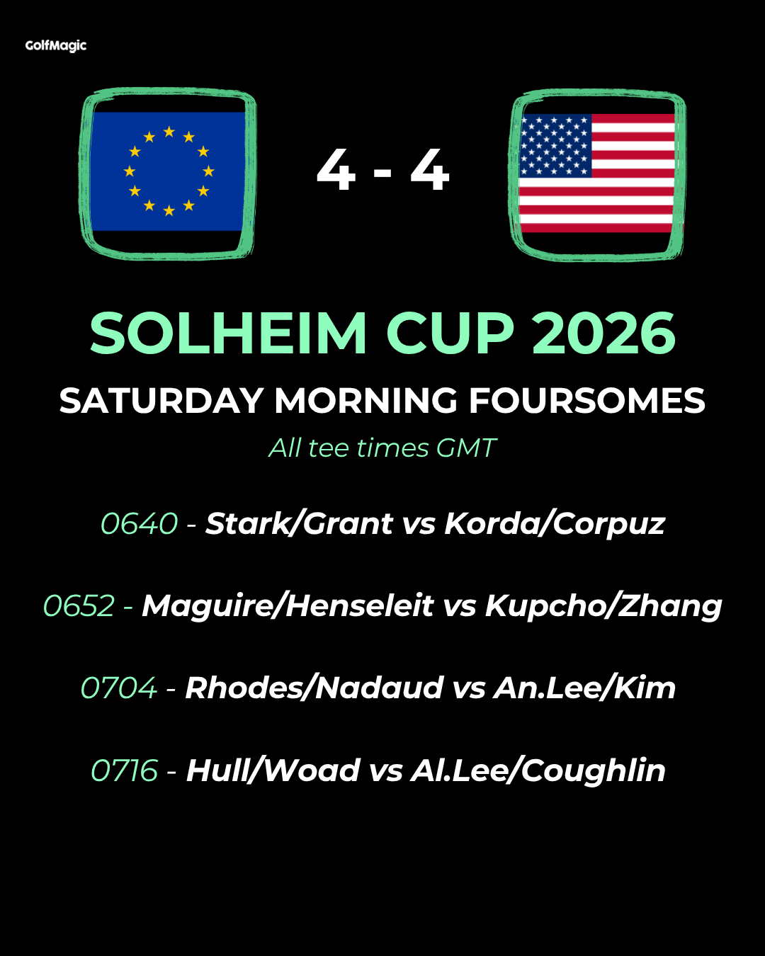 Solheim Cup 2026: LIVE scores