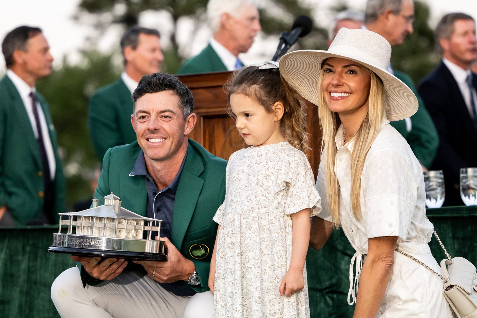 McIlroy with Poppy and Erica at The Masters