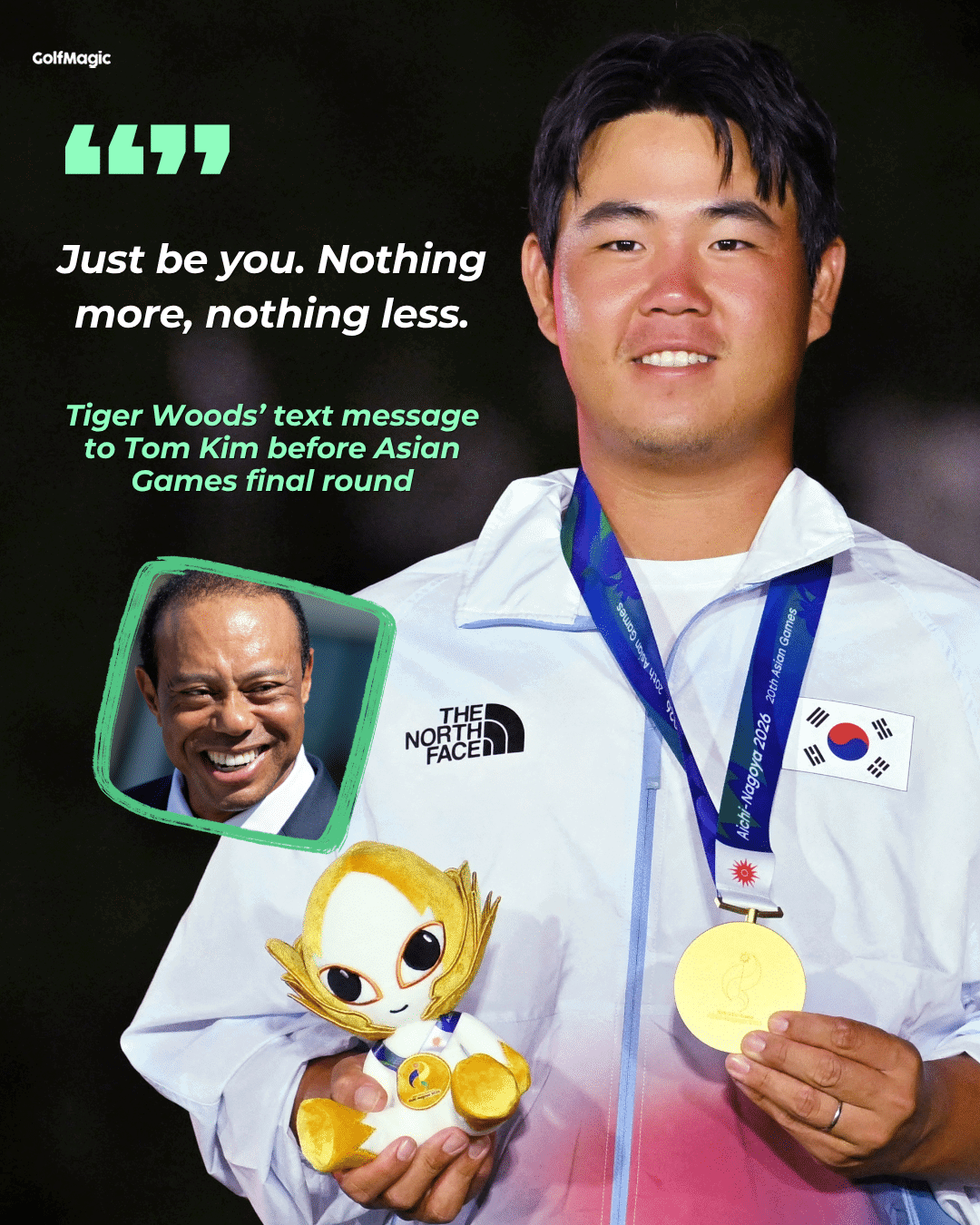 Woods' text message to Kim before final round