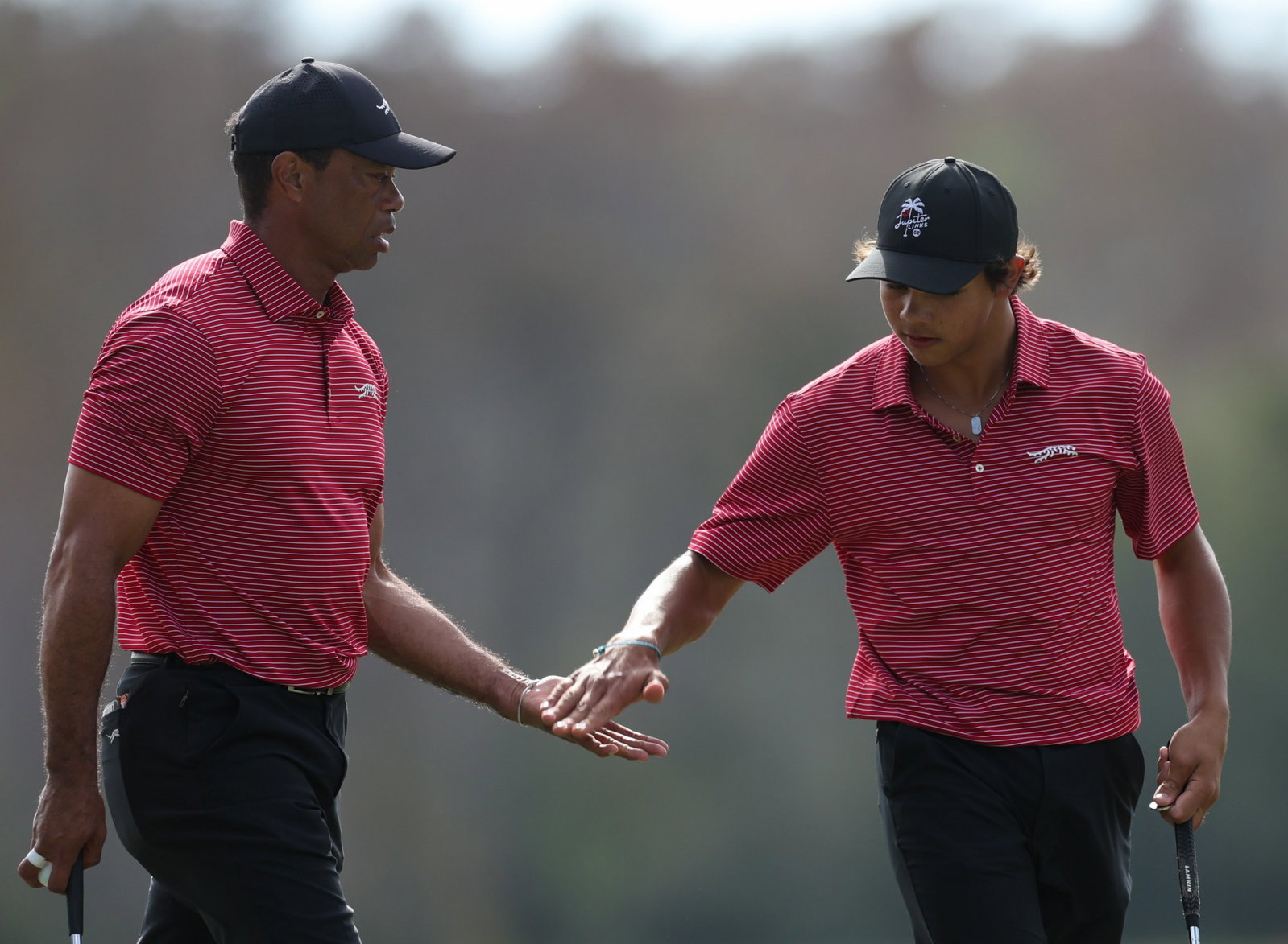 Tiger with Charlie at the 2024 PNC Championship
