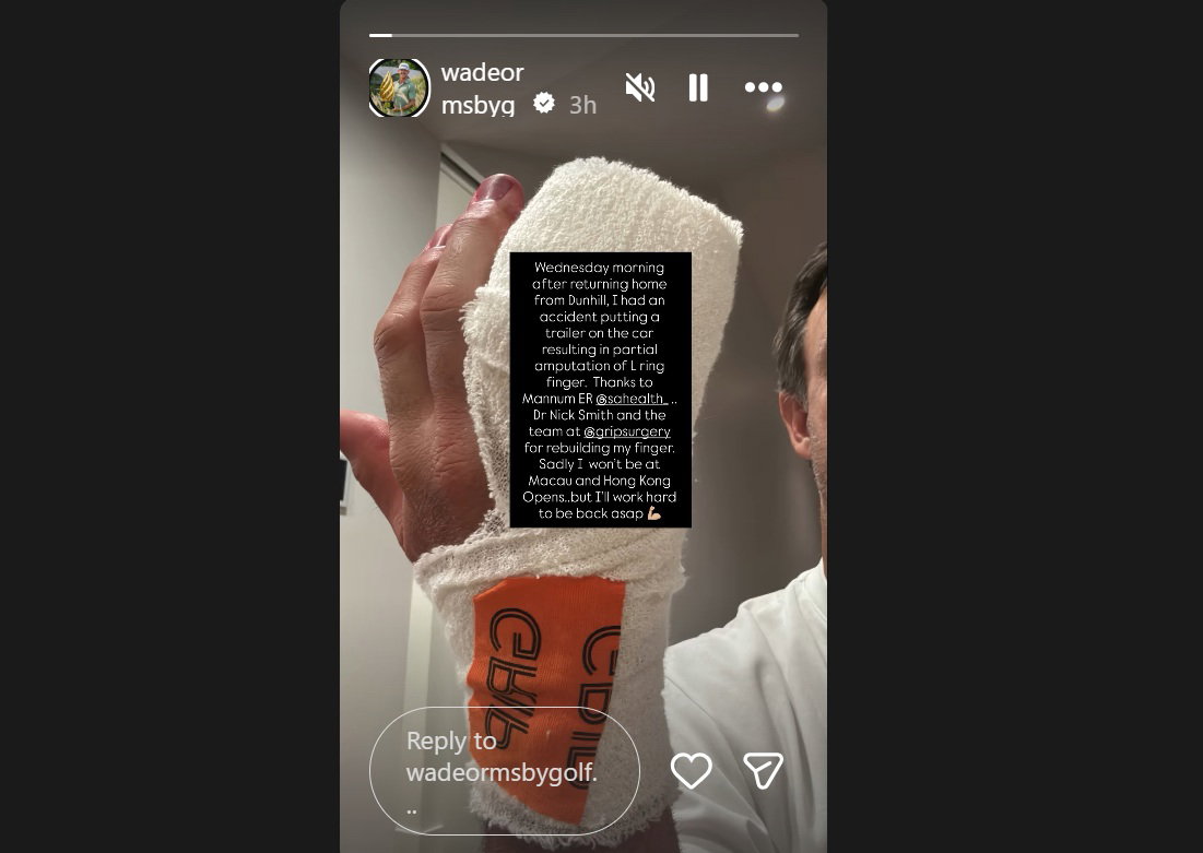 Ormsby shared an update via his IG