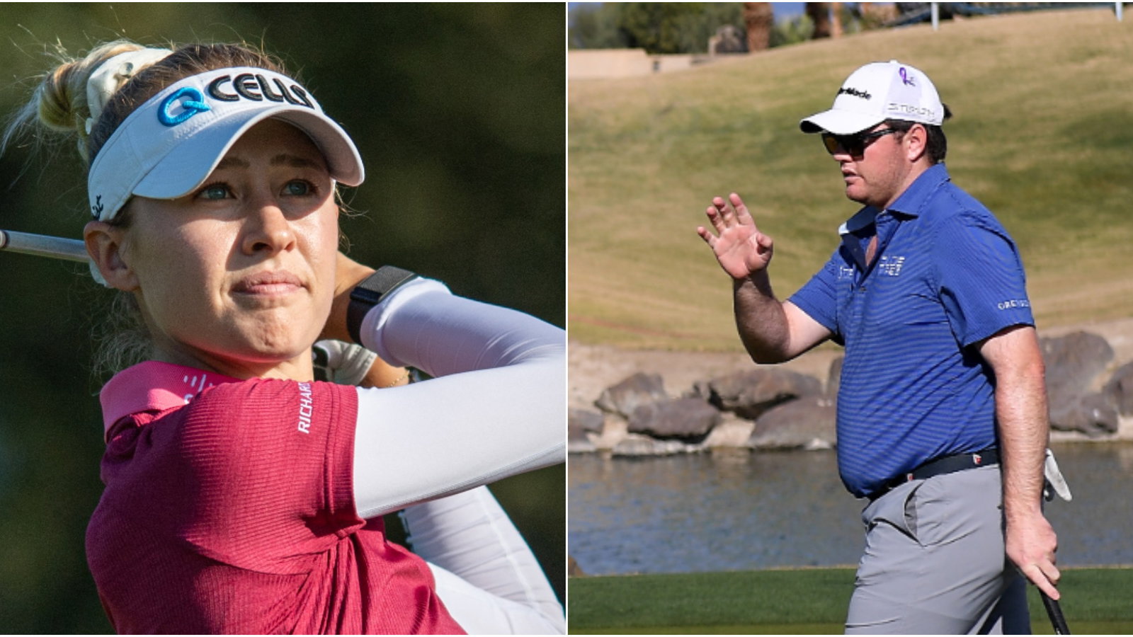 Nelly Korda signs autograph for Harry Higgs: "I liked your celebration"