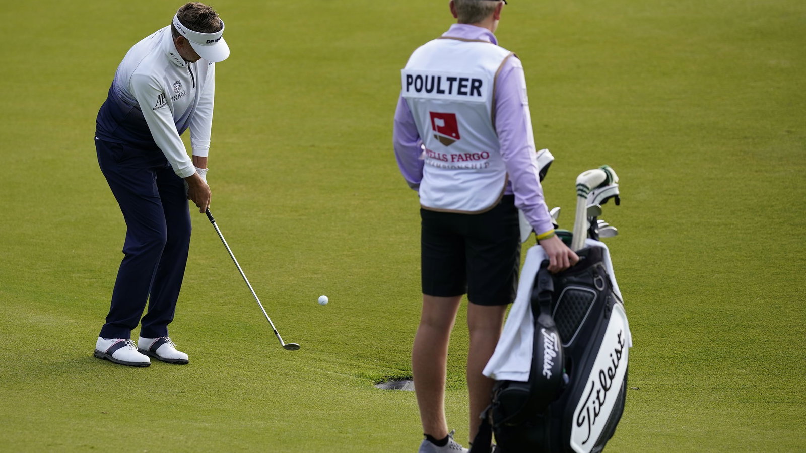 Ian Poulter misses the cut at Wells Fargo Championship with son Luke on the bag