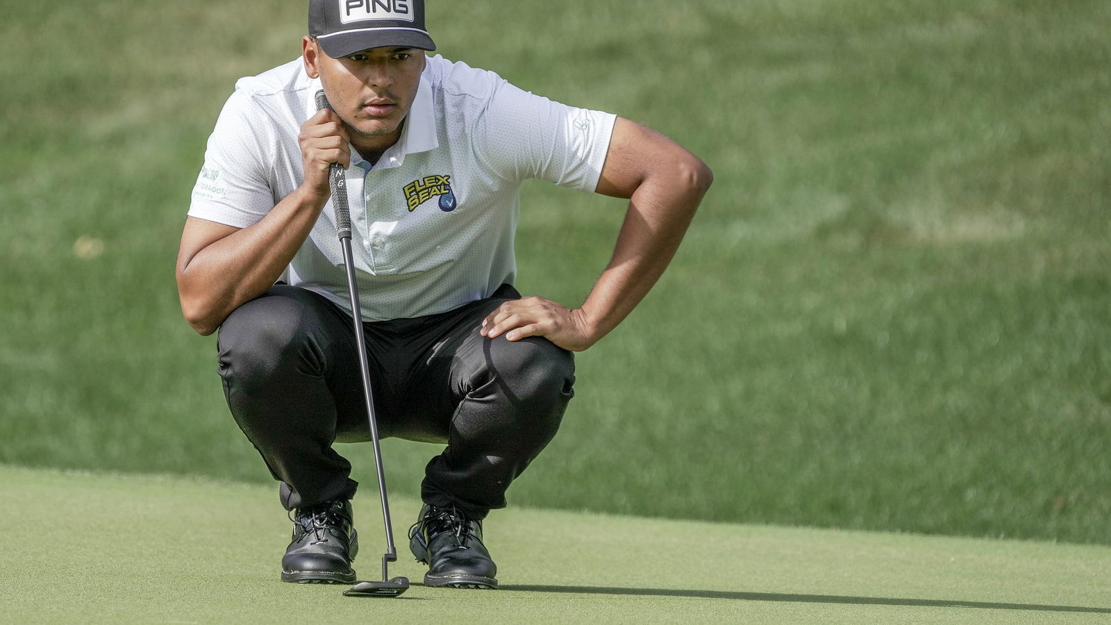 Sebastián Muñoz hits drive into a RUBBISH BIN at the PGA Championship