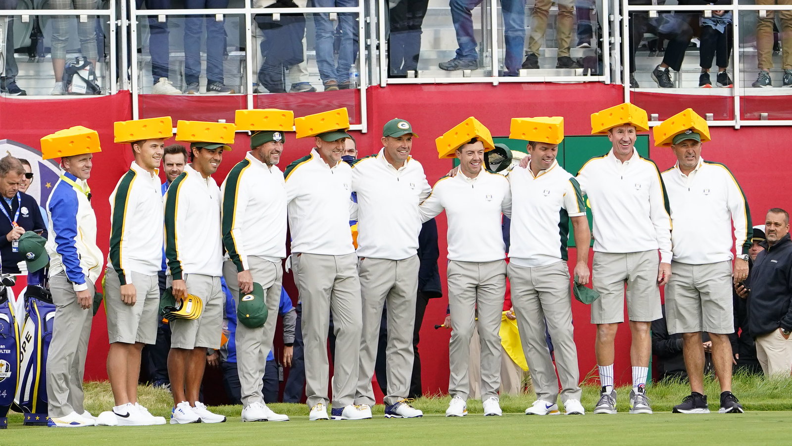 Team Europe win over US fans with CHEESEHEADS at the Ryder Cup
