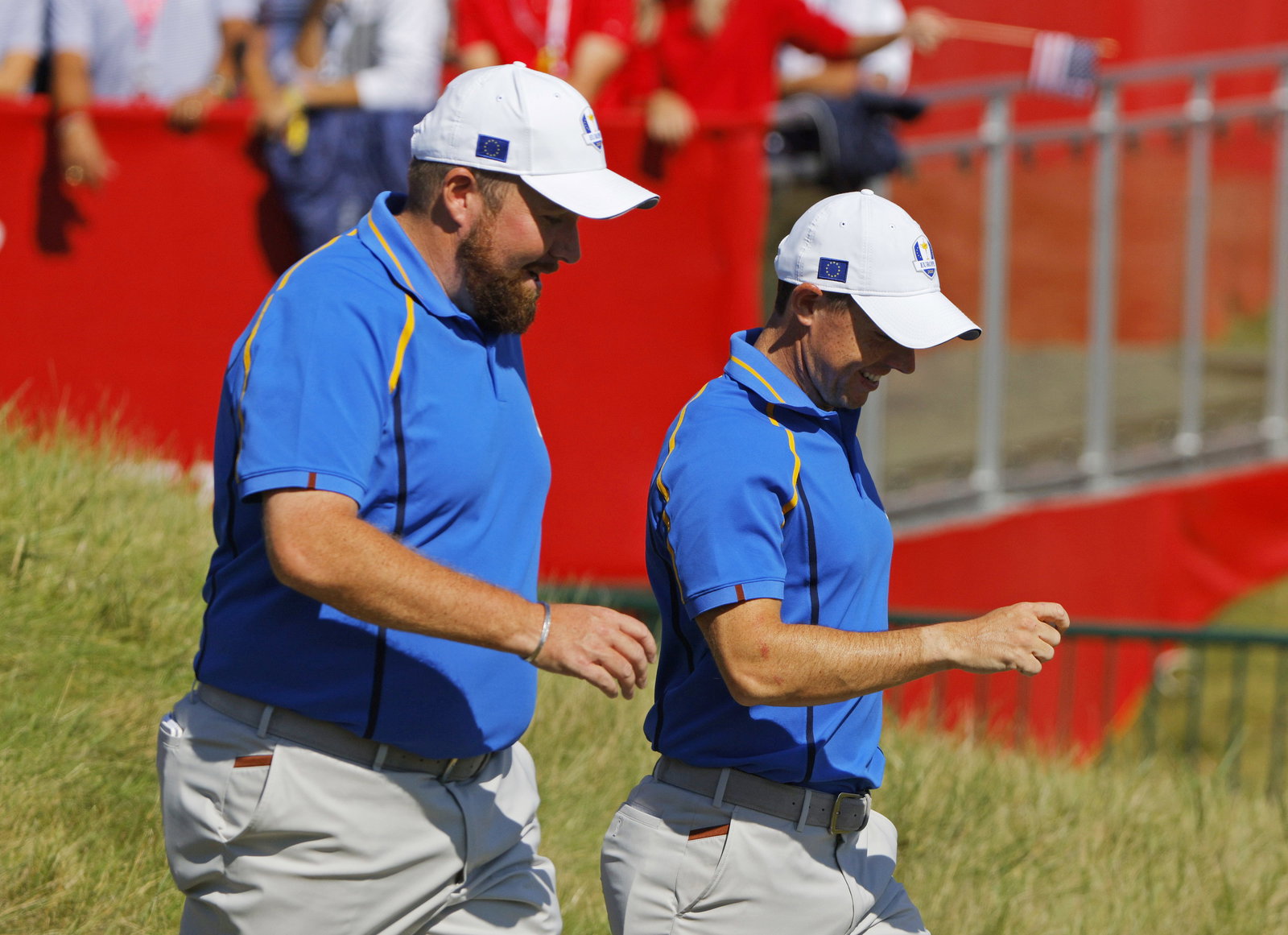 Michael Jordan reacts in style to CLUTCH Dustin Johnson putt at the Ryder Cup