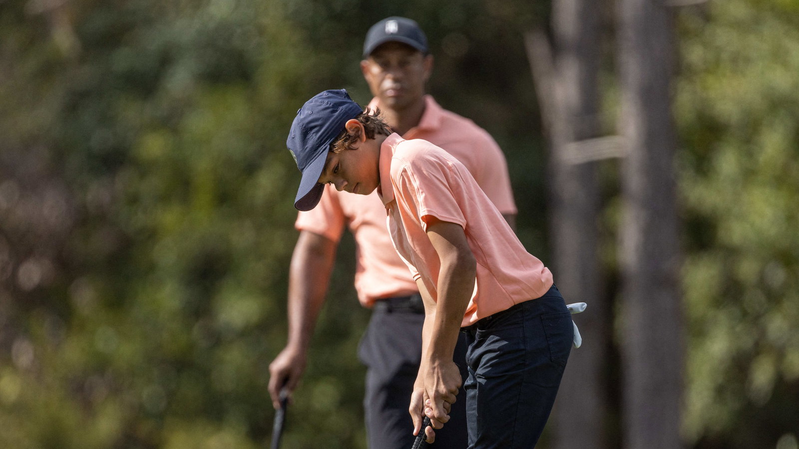 Charlie Woods WALKS IN PUTT and celebrates just like Tiger!