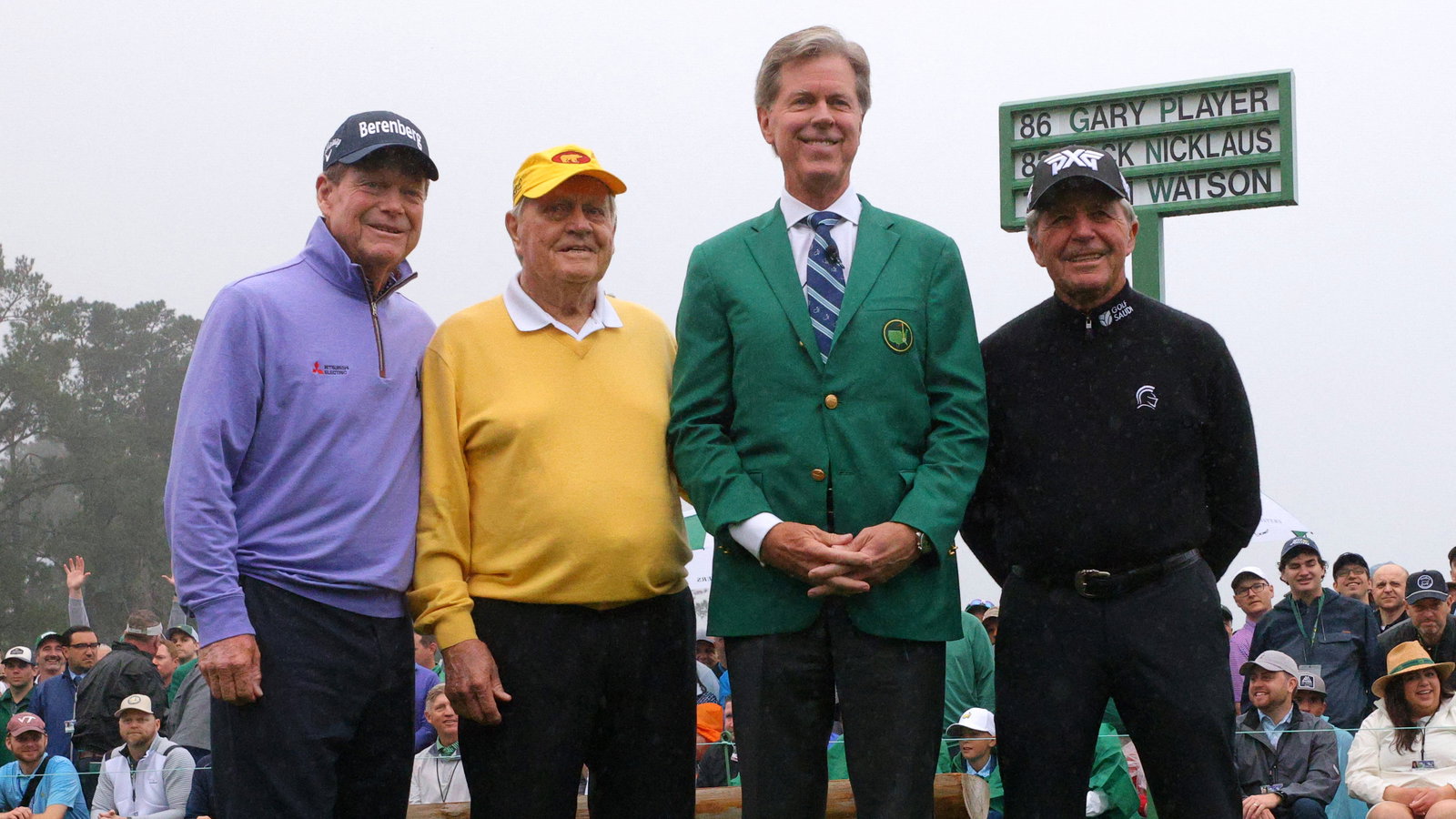Gary Player wears Saudi Golf logo on jumper at The Masters honorary ceremony