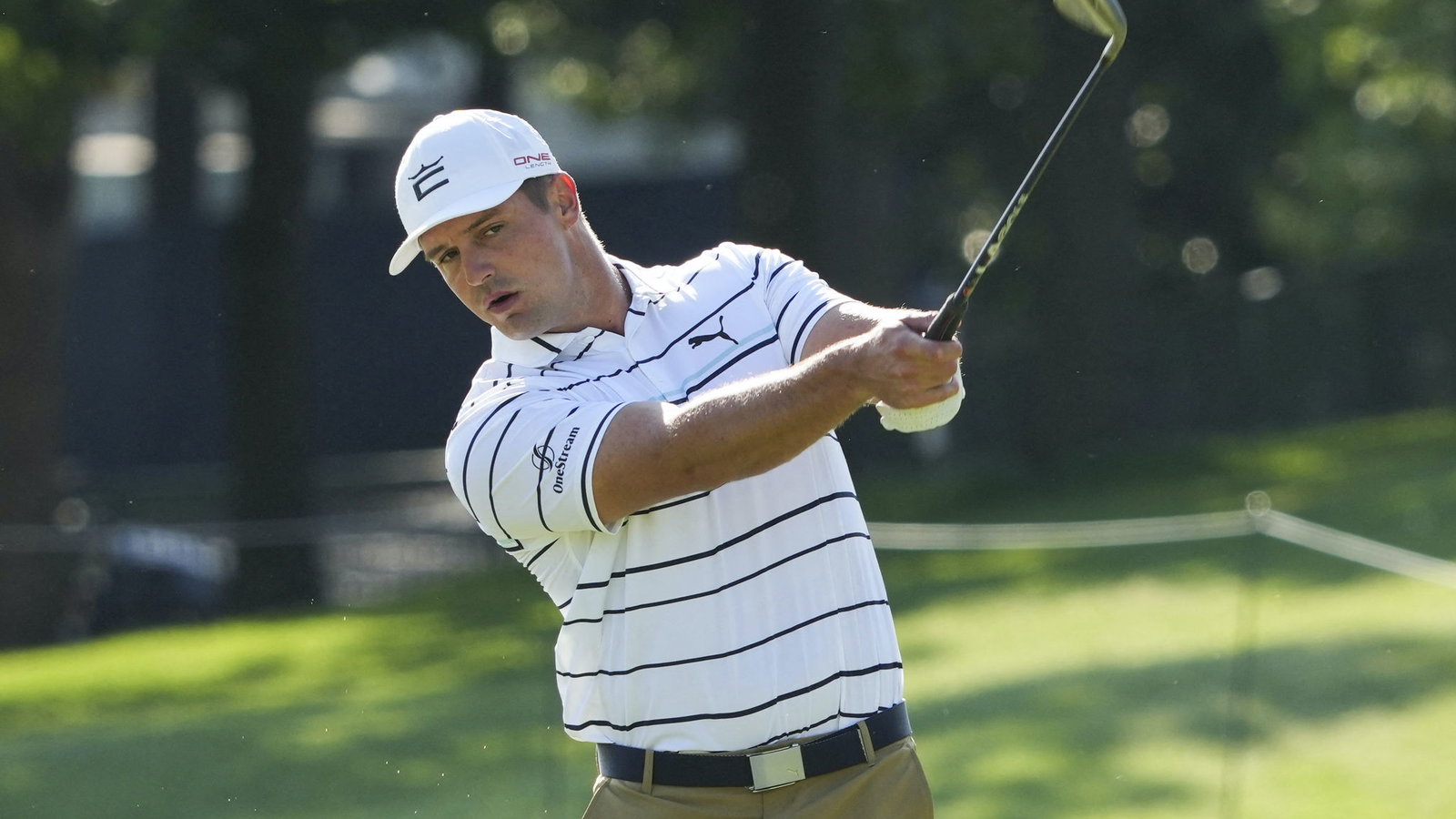 Bryson DeChambeau's broken wrist "held up nicely" on practice day at US PGA