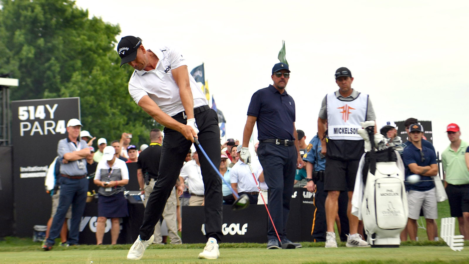 Henrik Stenson shares lead with Patrick Reed at LIV Golf Bedminster