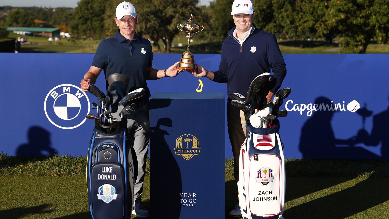 Ryder Cup captains Luke Donald and Zach Johnson mark "Year to Go" festivities
