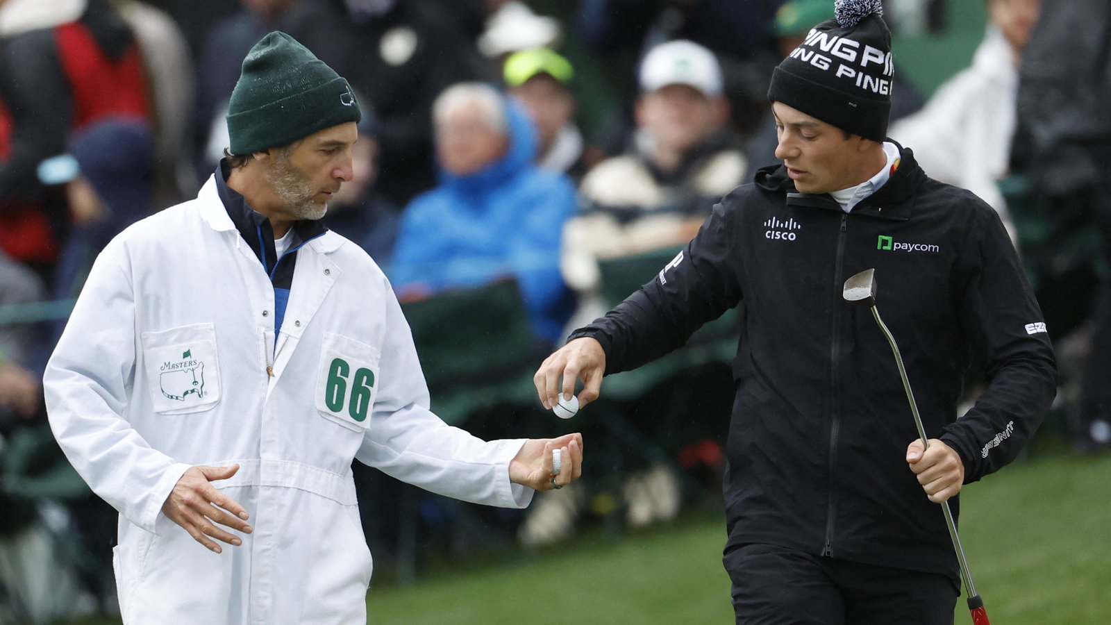 Caddie caught peeing in the azaleas as Tiger Woods past at The Masters
