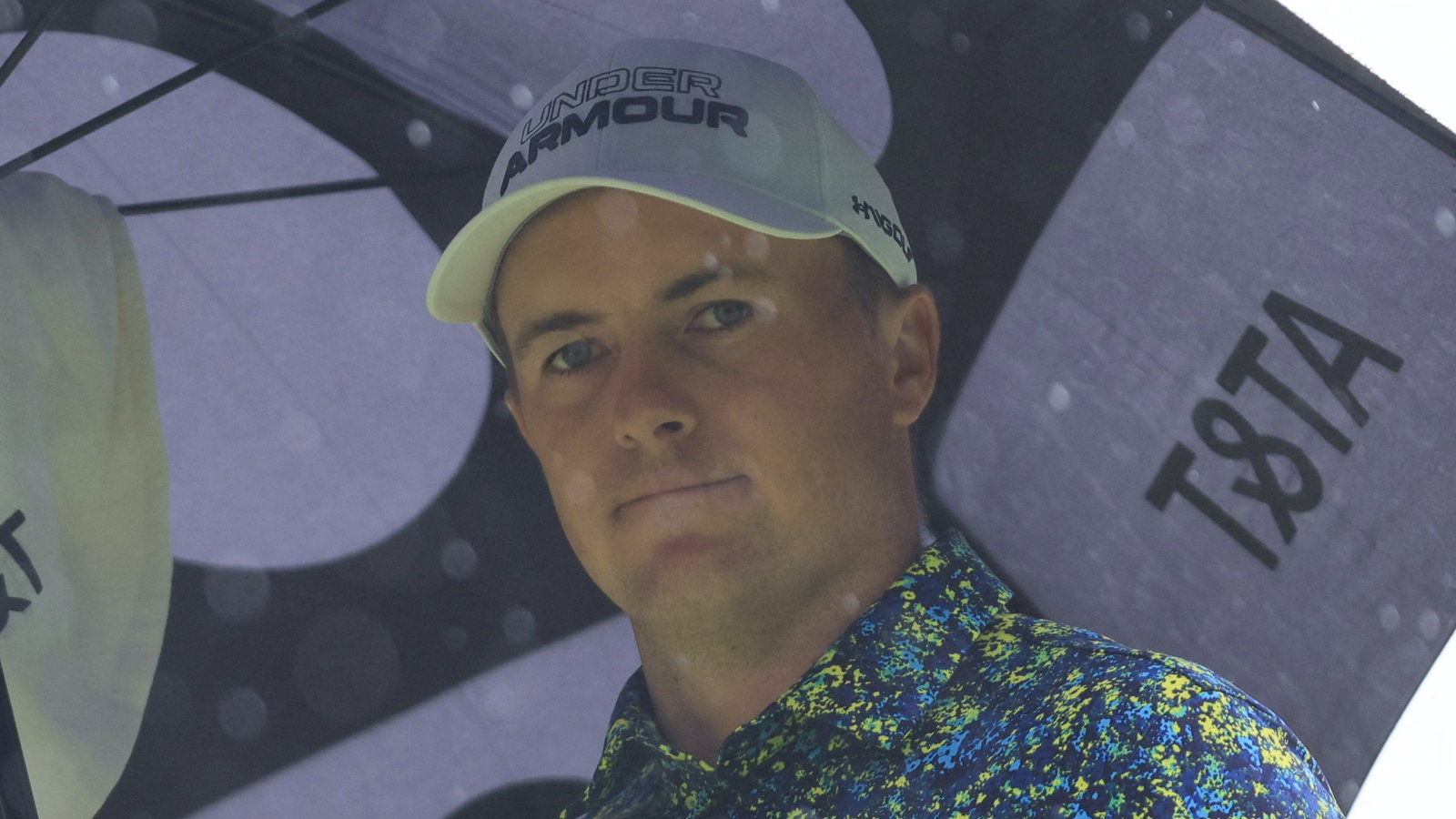 Jordan Spieth's errant tee shot could not have landed in a worse spot!