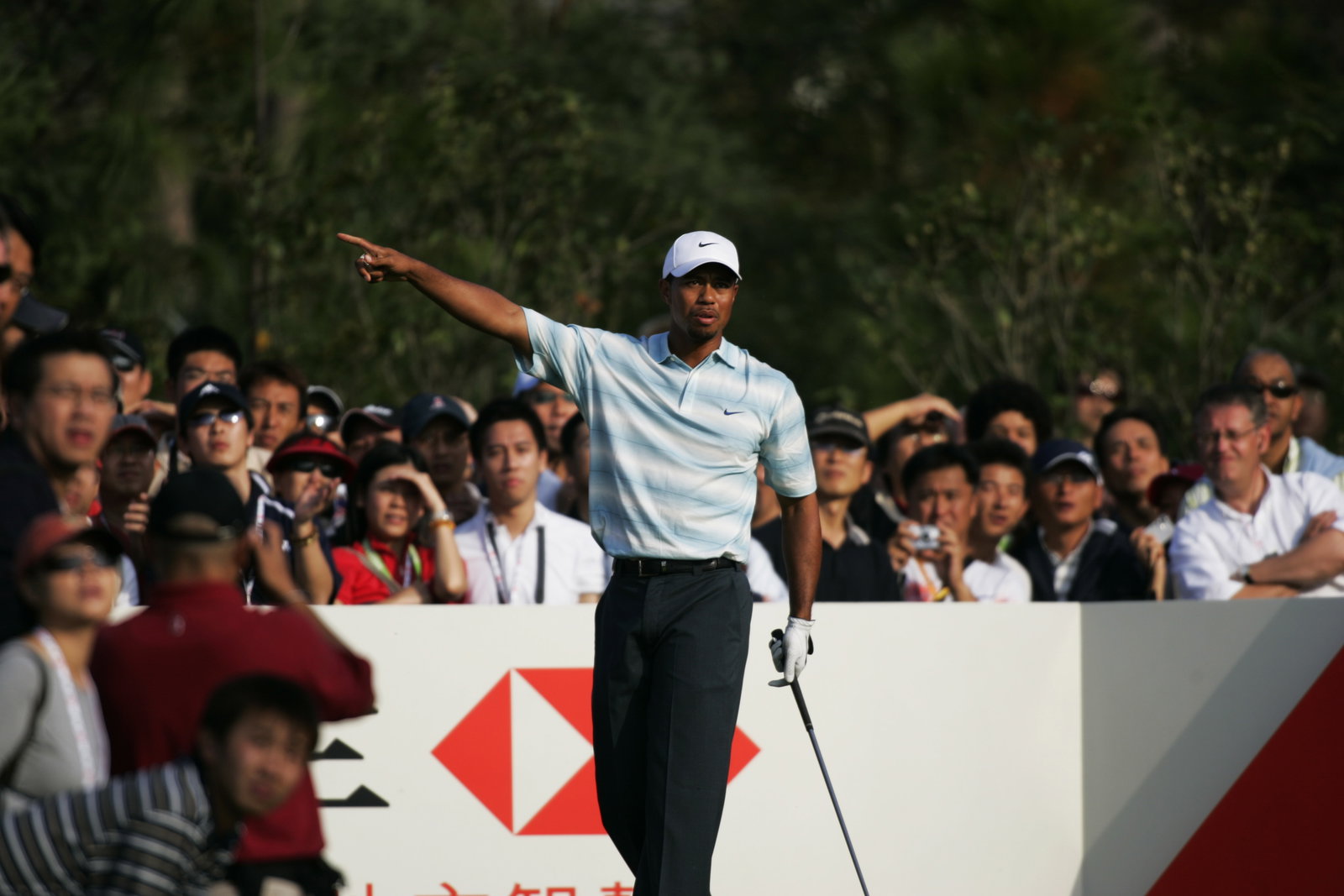 Point golf club at target for maximum speed