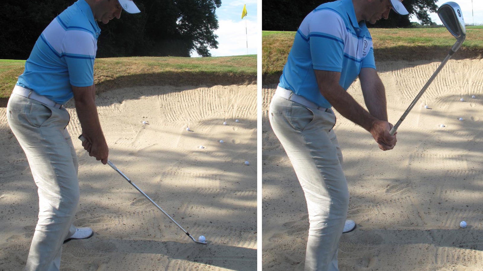Golf Practice Drills: 8-iron bunker shot