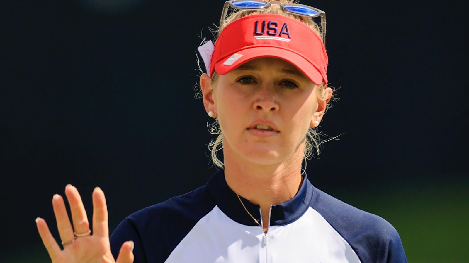 Jessica Korda shoots 66 in borrowed clothes in AIG Women's Open first round