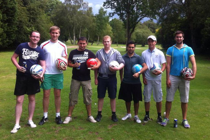 MK Dons trio give FootGolf a go at Abbey Hill