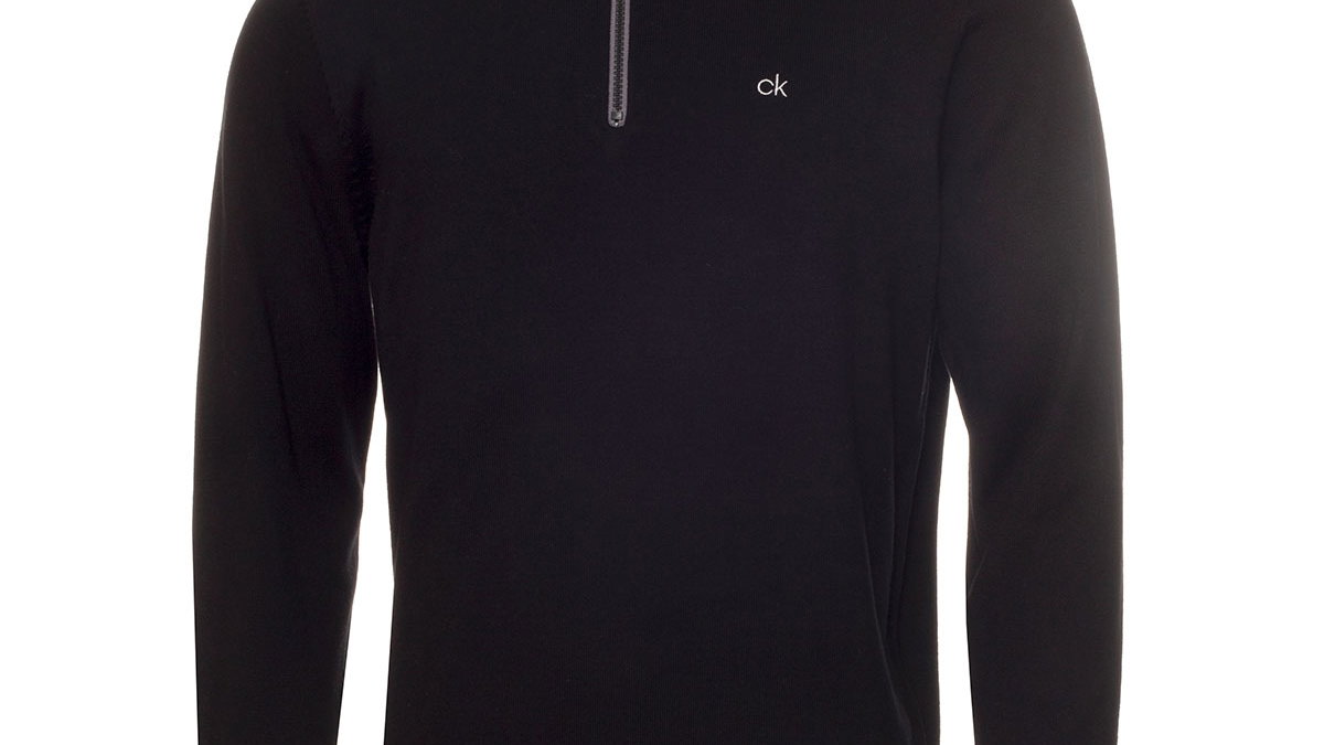 Calvin Klein Cotton Zip Neck Sweater