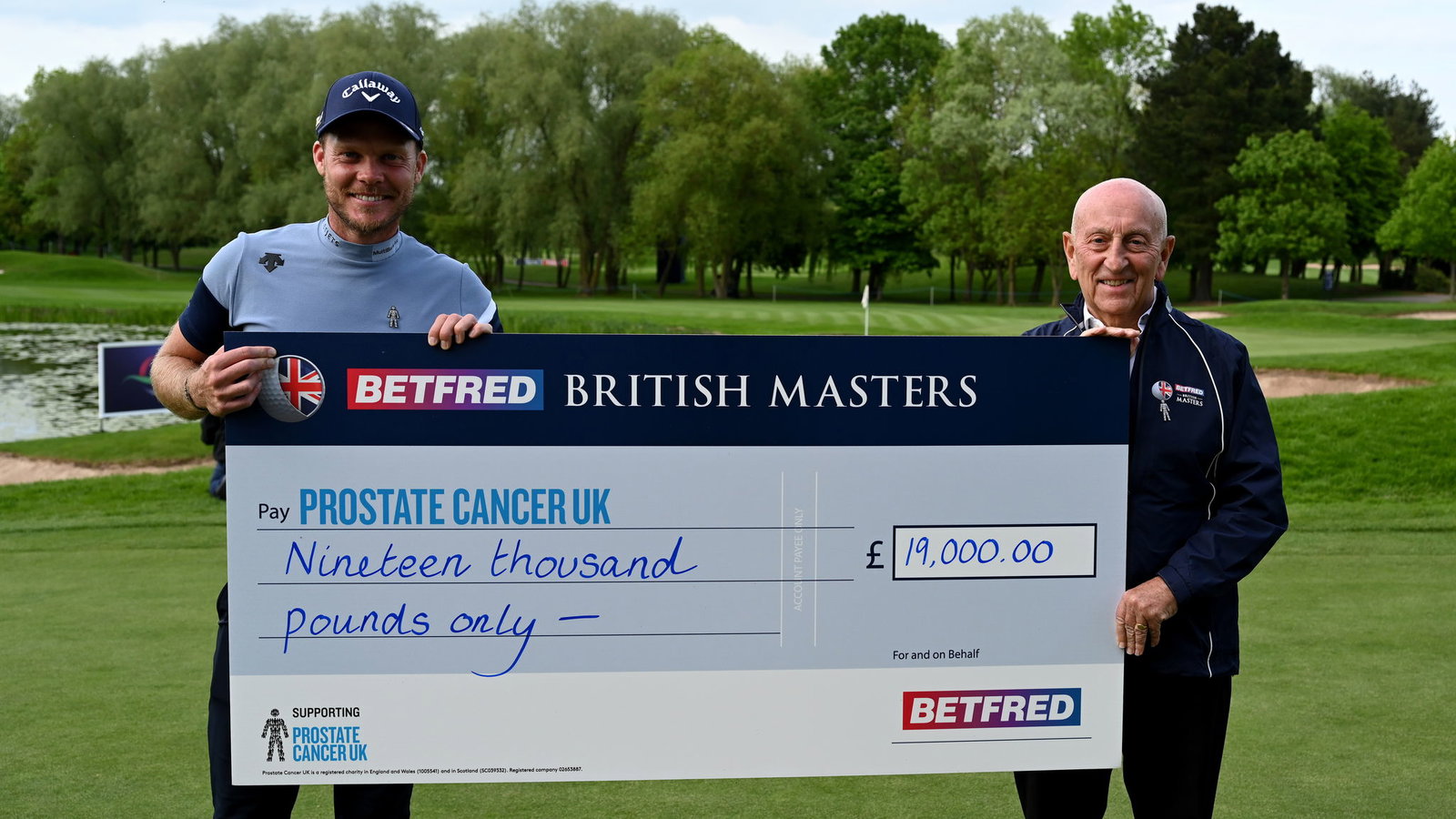 Danny Willett banks £19,000 for Prostate Cancer UK at Betfred British Masters