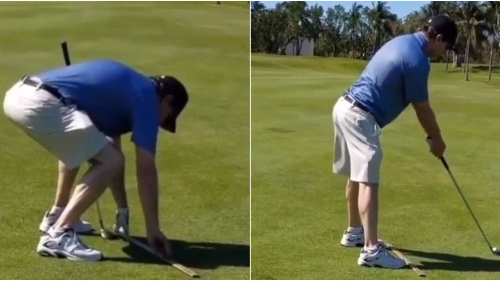 Golf rules: Can I place my club on the floor for to help alignment?