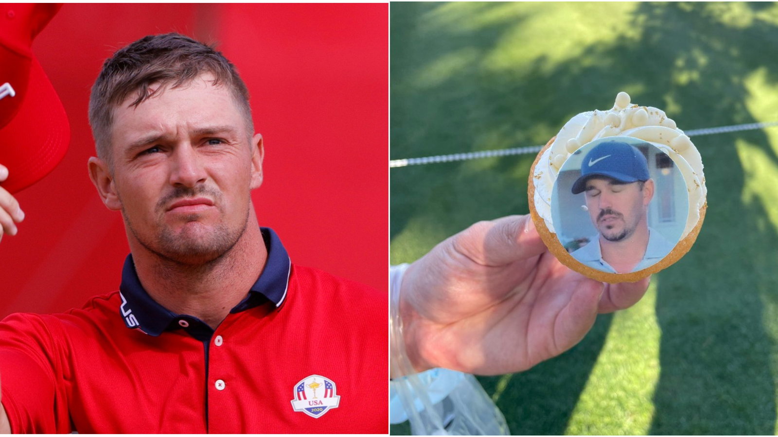 Bryson DeChambeau handed out CUPCAKES at The Match before his first tee shot