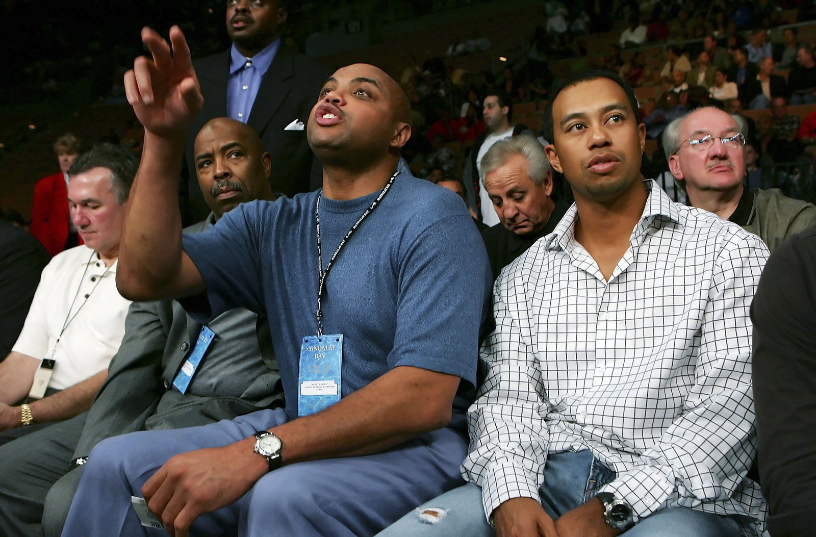 Bubba Watson greeted by Matthew McConaughey during WGC final