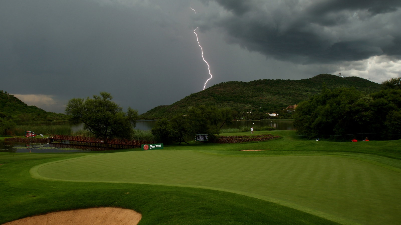 Golfer struck by lightning and set alight while on the course