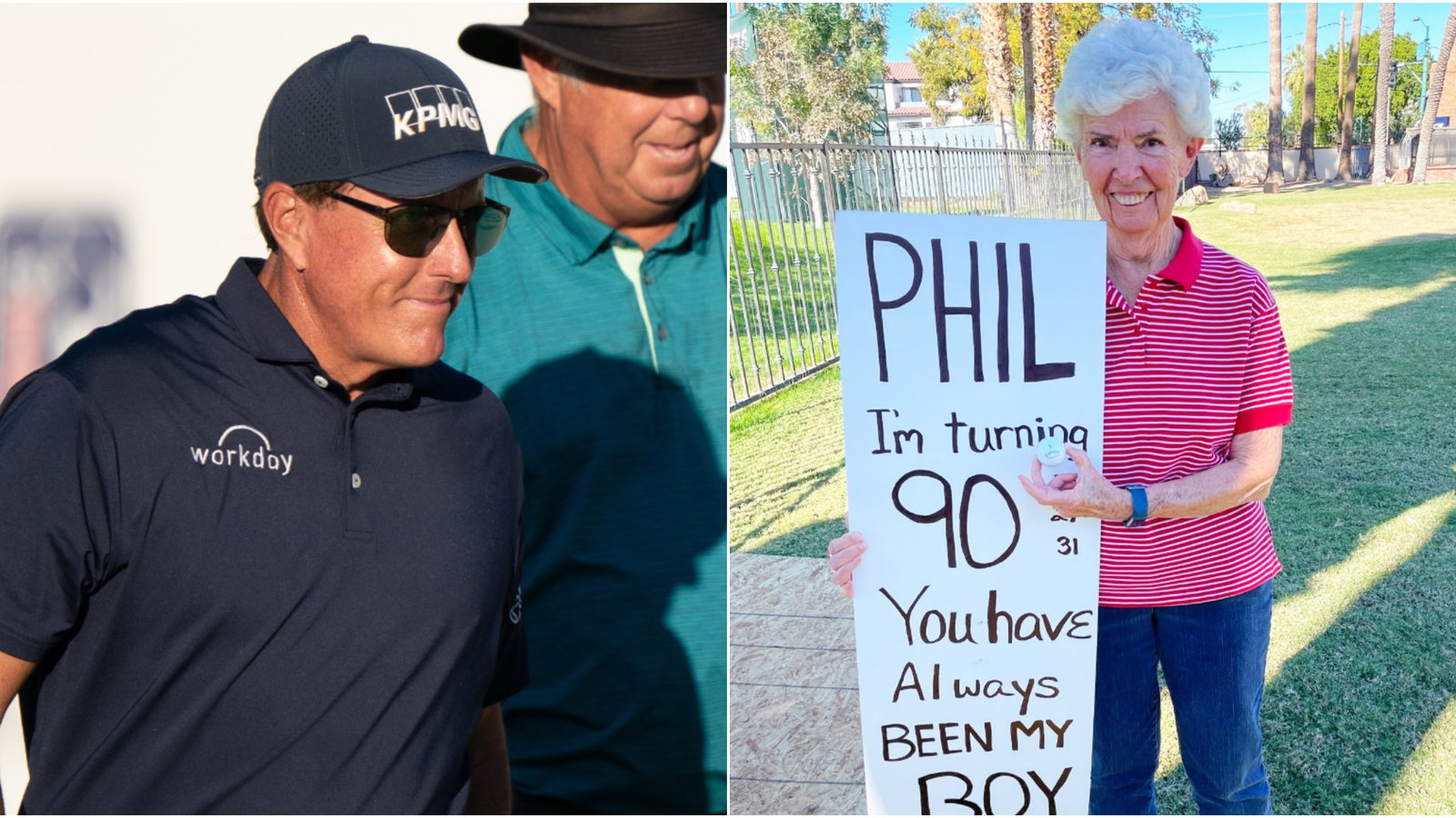 At PGA Tour Champions, Phil Mickelson gifts 89-year-old SUPER FAN a souvenir