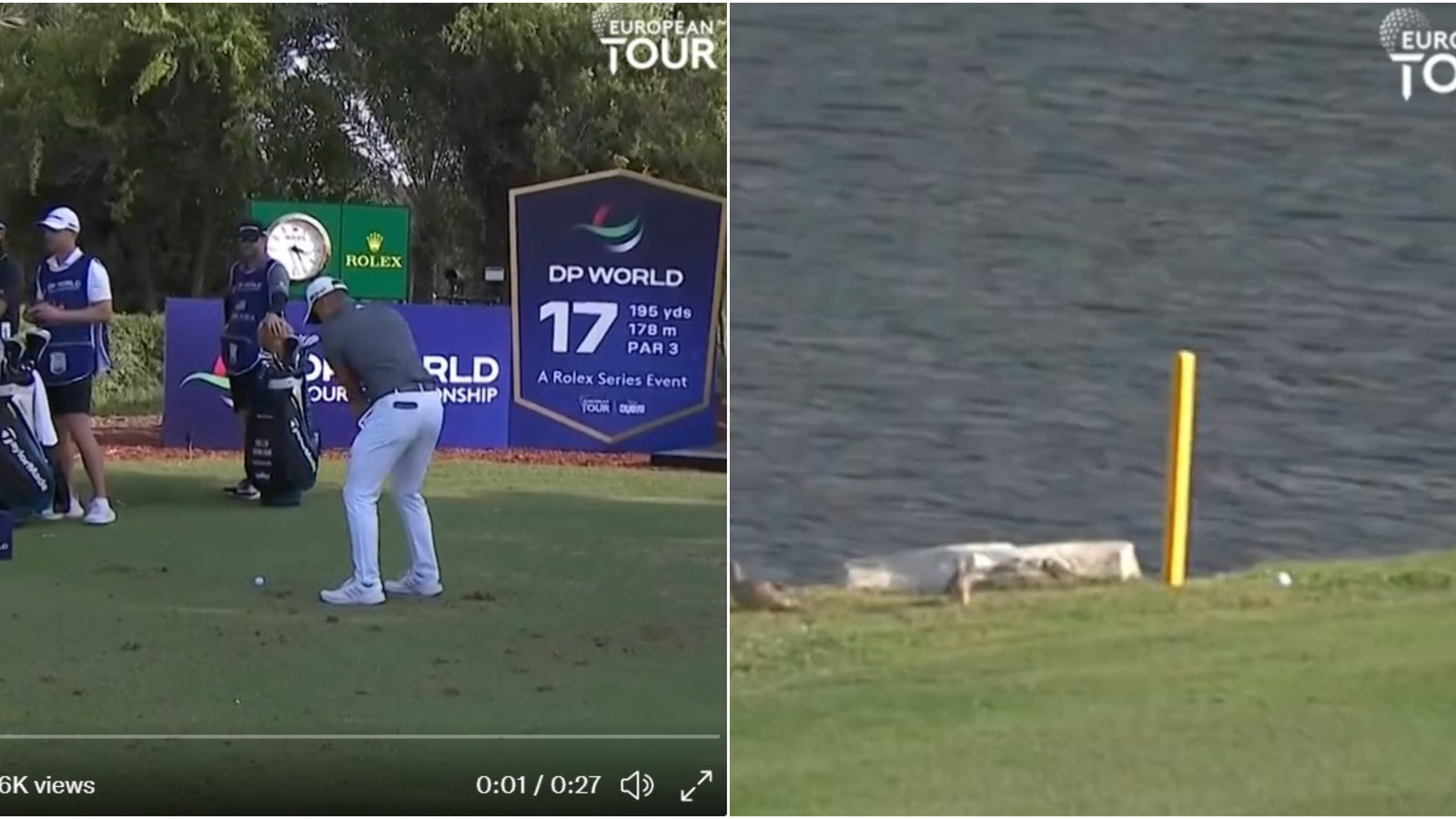Collin Morikawa gets CRAZY lucky with poor shot at DP World Tour Championship