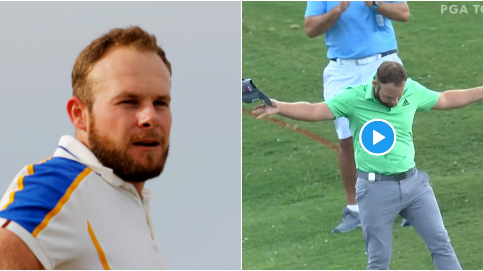 At Tiger Woods' Hero World Challenge, Tyrrell Hatton makes a WATERY par and bows