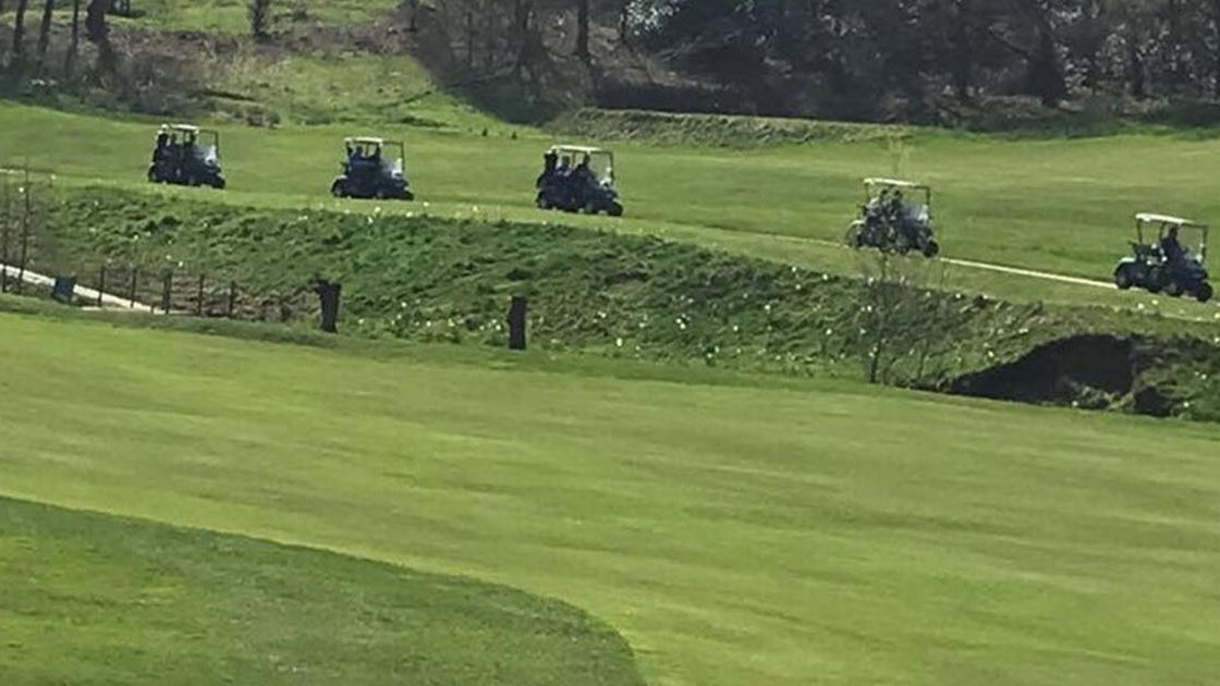 Police in golf carts stop violent golf course brawl over slow play 