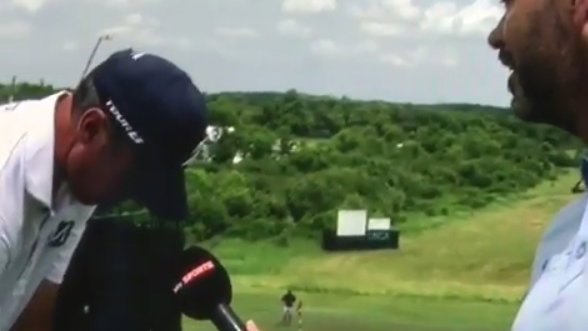 matt kuchar blanks sky's andrew coltart at us open on live tv