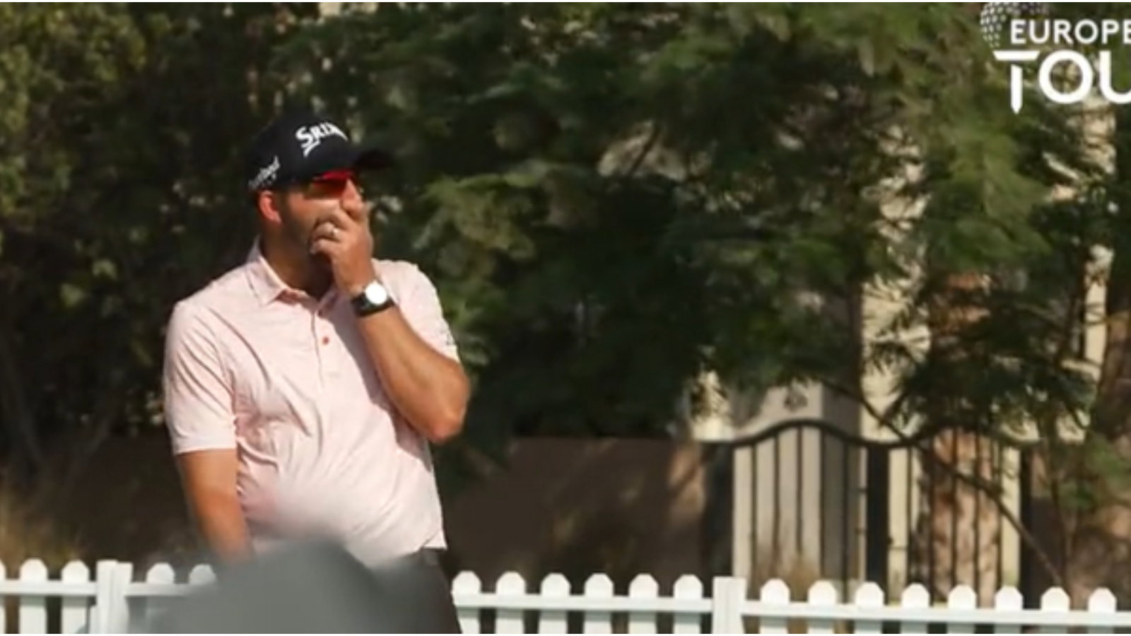 European Tour pro looks PERPLEXED they've missed a putt...on the practice green
