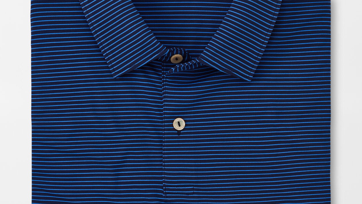 FEATHERWEIGHT MELANGE STRIPE POLO