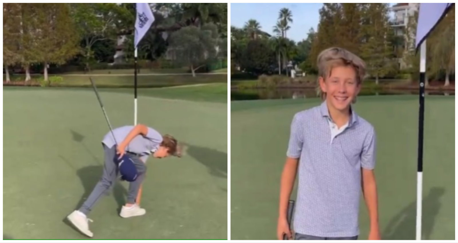 WATCH: Annika Sorenstam's 12-year-old son makes hole-in-one