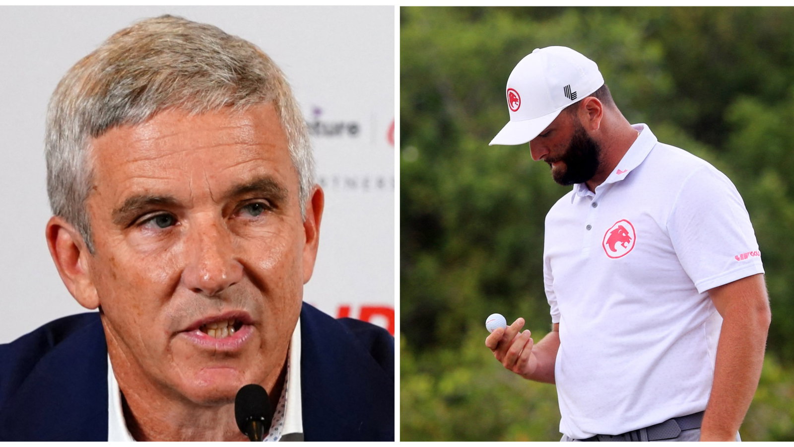 PGA Tour boss stares down reporter over Jon Rahm LIV Golf question